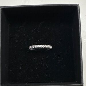 Pandora Sparkling Silver Ring-size 8